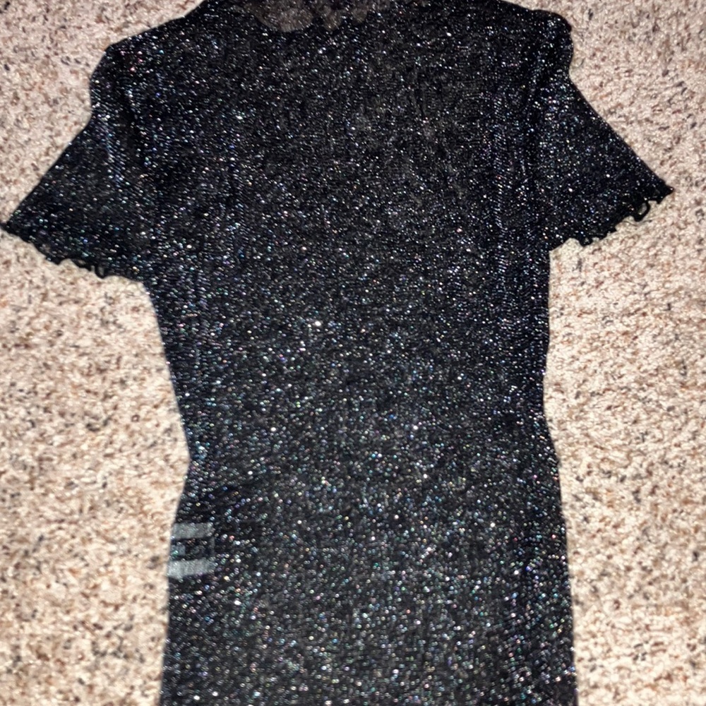Black sparkly cover shirt